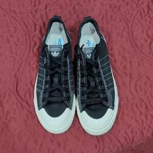 Adidas Black Nizza Canvas Sneakers